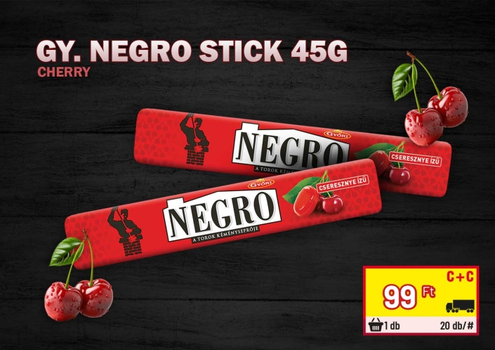 Győri Negro Sticks Cherry! EXTRA ÁR!