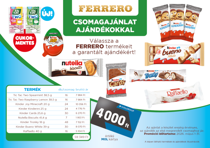 FERRERO CSOMAGAJÁNLAT
