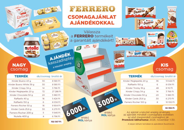 FERRERO CSOMAGAJÁNLAT